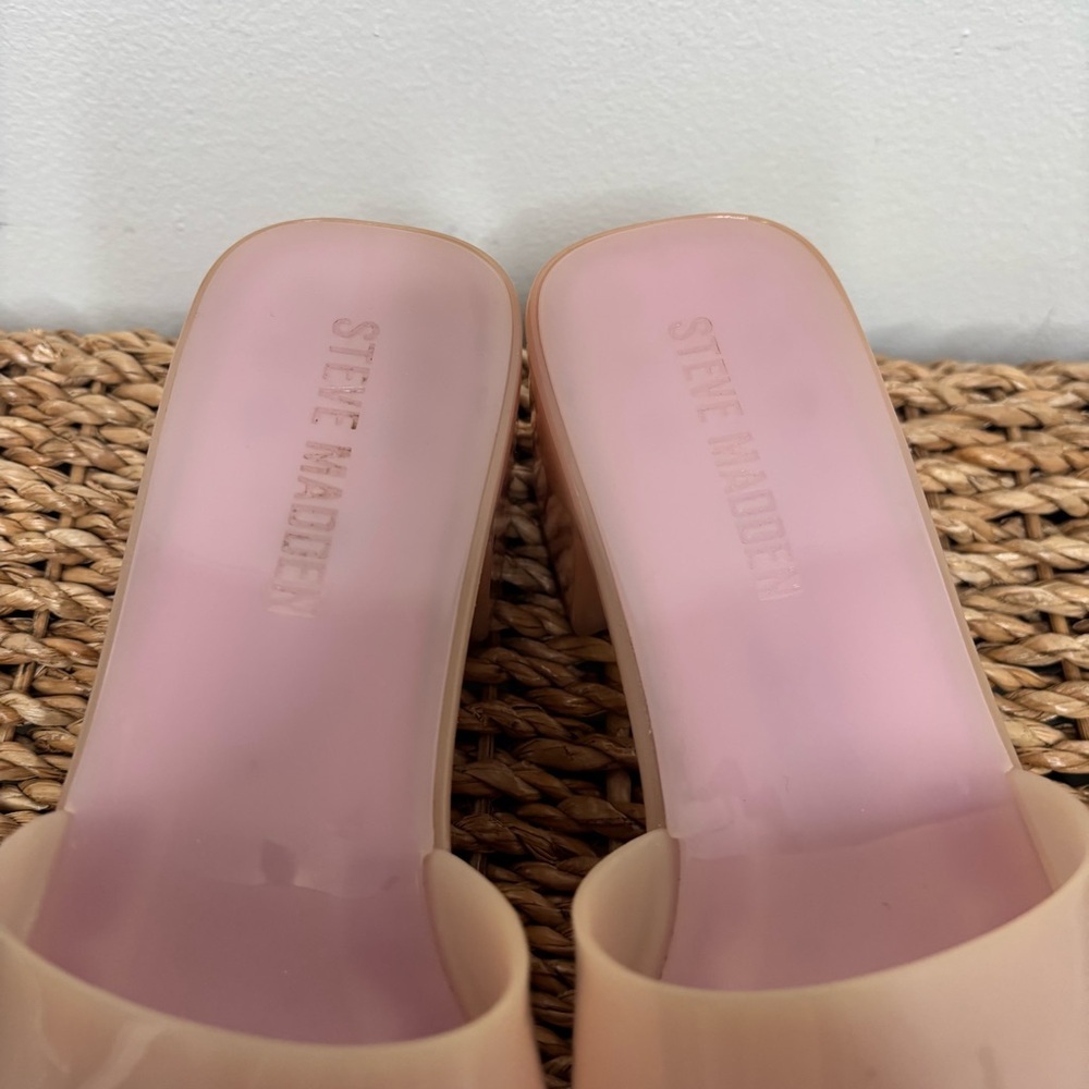 Steve Madden Harlin Jelly Slide Heels Women’s Size 8M Pink Y2K Bratz - Picture 4 of 10